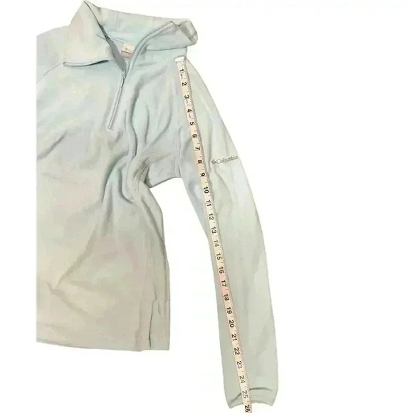 Columbia Light Blue Fleece Sweater 1/2 Zip Regular Fit NWOT Size XS - Picture 4 of 9